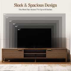 TV Stand for Living Room up to 65 Inch TVs Entertainment Center Oak 59"