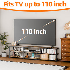 Aquzee 100 Inch TV Stand, Extra Large 98" Wide Entertainment Center