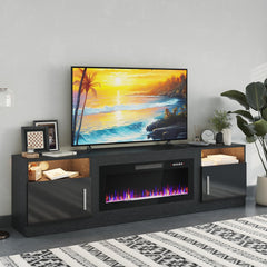 PRETZI Fireplace TV Stand with 36" Fireplace Up to 80" TVs for Living Room