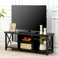 GAZHOME TV Stand for TV up to 65 Inches, TV Cabinet with Open Storage, TV Console Unit with Shelving for Living Room, Entertainment Room, Gray