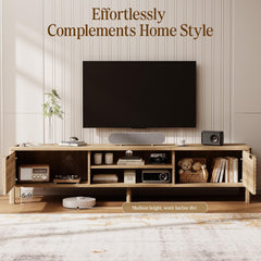 TV Stand for Living Room up to 65 Inch TVs Entertainment Center Oak 59"