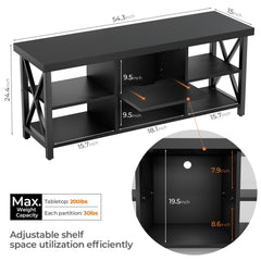 GreenForest TV Stand for 65 in TV, 55" Entertainment Center for Living Room