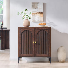 IFBUY 92.63" W Mid Century Modern TV Stands for Living Room, Brown