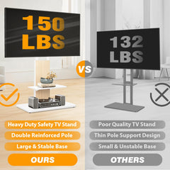 TVON Heavy Duty Rolling TV Stand for 55-100 inch Large Screens