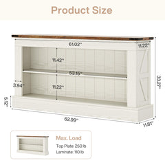 Tribesigns TV Stand, Farmhouse TV Stand for 50-70 Inches TVs