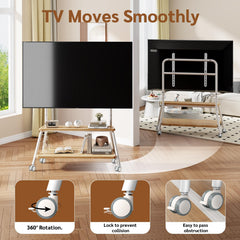 BEISHI Mobile TV Stand on Wheels for 32-75 Inch TVs