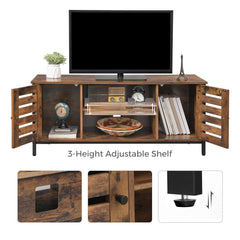 VASAGLE TV Stand, Farmhouse Entertainment Center with Storage Cabinets