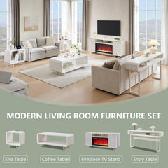 IFGET 70" Modern TV Stand with Storage, Wood Curved TV Console, Natural Oak