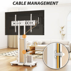 TVON Heavy Duty Rolling TV Stand for 55-100 inch Large Screens