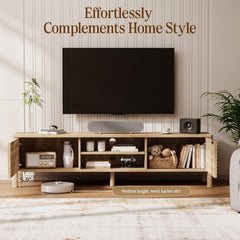 TV Stand for Living Room up to 65 Inch TVs Entertainment Center Oak 59"