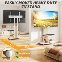 TVON Heavy Duty Rolling TV Stand for 55-100 inch Large Screens