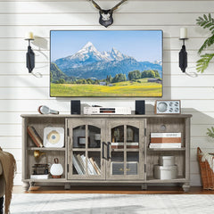 RWYHG Farmhouse TV Stand for 60 in TV, Entertainment Center for Living Room