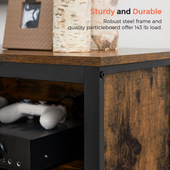 VASAGLE TV Stand, Farmhouse Entertainment Center with Storage Cabinets