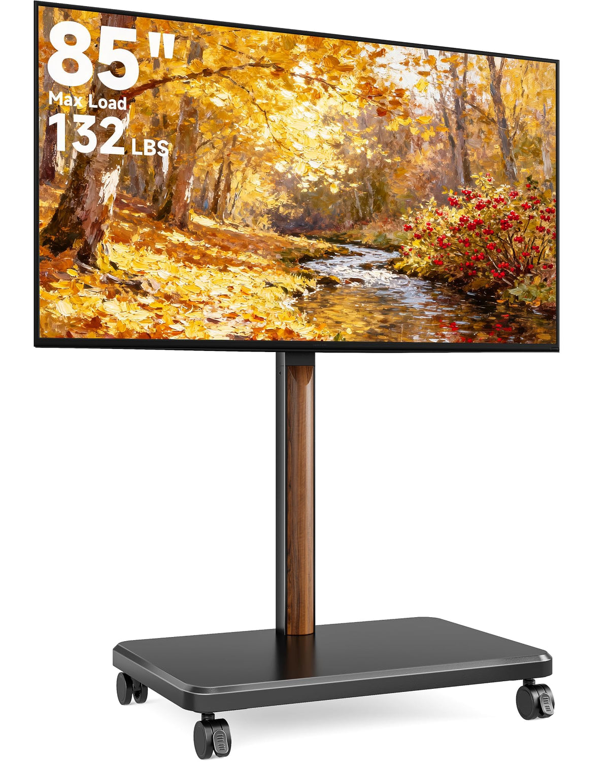Pegzone TV Rolling Cart for 32-85 Inch LCD LED OLED Screen up to 132 Lbs