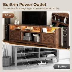 Casaottima TV Stand for 65 Inch TV, Entertainment Center, White