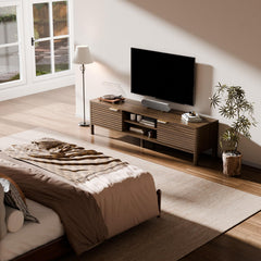 TV Stand for Living Room up to 65 Inch TVs Entertainment Center Oak 59"