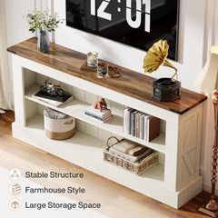 Tribesigns TV Stand, Farmhouse TV Stand for 50-70 Inches TVs