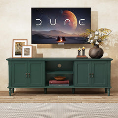 ARTPOWER 67" Vintage TV Stand with Storage for TVs Up to 75 Inches, Green