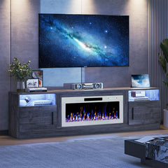 VITESSE 70”Fireplace TV Stand,Modern Entertainment Center Heating Fireplace