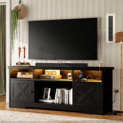 Casaottima TV Stand for 65 Inch TV, Entertainment Center, White