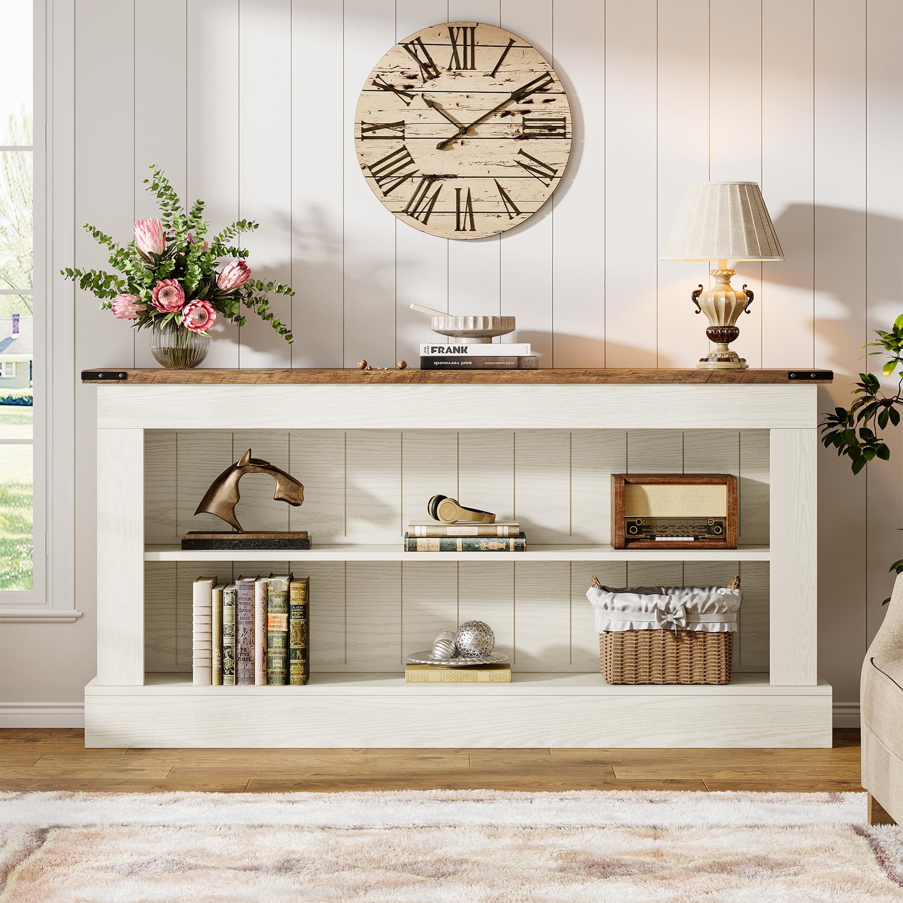 Tribesigns TV Stand, Farmhouse TV Stand for 50-70 Inches TVs