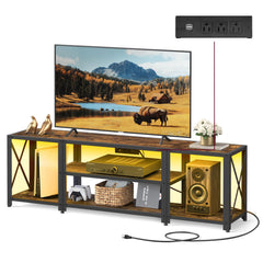 VASAGLE Farmhouse TV Stand for TVs up to 65 Inches, Entertainment Center with Storage Cabinets and Sliding Barn Doors, Media Console Table for Living Room, Honey Brown ULTV535K101