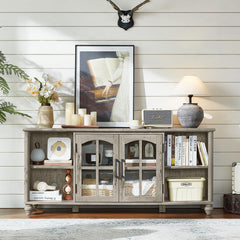 RWYHG Farmhouse TV Stand for 60 in TV, Entertainment Center for Living Room