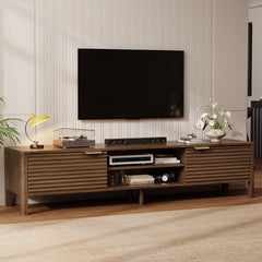 TV Stand for Living Room up to 65 Inch TVs Entertainment Center Oak 59"