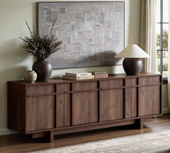 Vitalikus 65.6" Mid Century Modern TV Stand for 75 Inch TV, Walnut