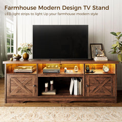 Casaottima TV Stand for 65 Inch TV, Entertainment Center, White