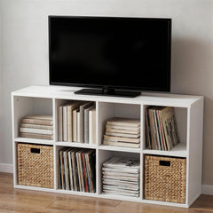 YESHOMY Mid-Century Modern TV Stand, 58 Inch, Light Grey