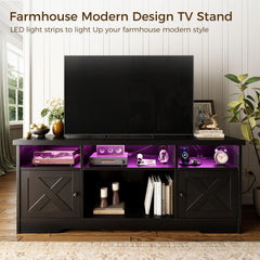 Casaottima TV Stand for 65 Inch TV, Entertainment Center, White