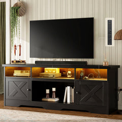 Casaottima TV Stand for 65 Inch TV, Entertainment Center, White