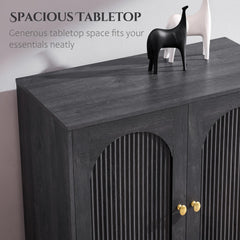 IFBUY 92.63" W Mid Century Modern TV Stands for Living Room, Brown