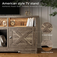 Casaottima TV Stand for 65 Inch TV, Entertainment Center, White