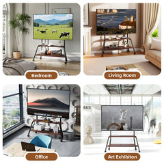 BEISHI Mobile TV Stand on Wheels for 32-75 Inch TVs