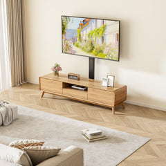 ECOTINY Tall Floor TV Stand for 37-86" TVs, Ultra Slim, Black