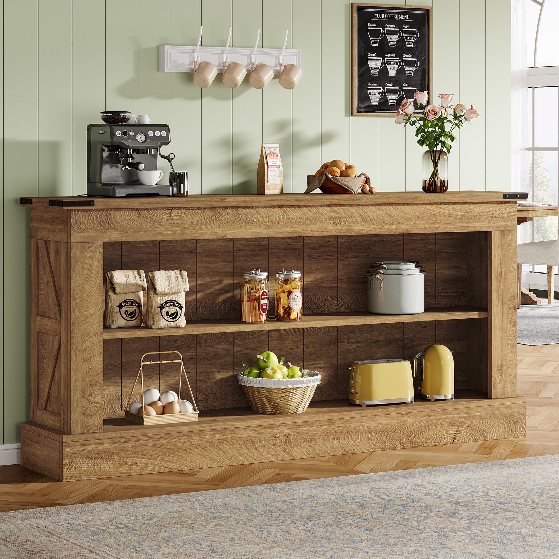 Tribesigns TV Stand, Farmhouse TV Stand for 50-70 Inches TVs
