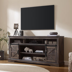 OKD 70" Farmhouse TV Stand for TVs up to 80", Antique White