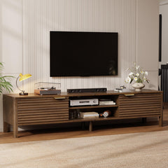 TV Stand for Living Room up to 65 Inch TVs Entertainment Center Oak 59"