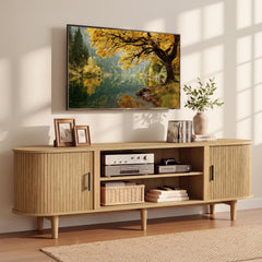VASAGLE 58 Inch TV Stand, Mid Century Entertainment Center with Storage