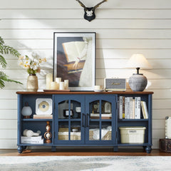 RWYHG Farmhouse TV Stand for 60 in TV, Entertainment Center for Living Room