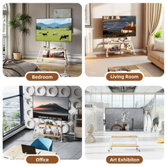 BEISHI Mobile TV Stand on Wheels for 32-75 Inch TVs