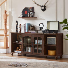RWYHG Farmhouse TV Stand for 60 in TV, Entertainment Center for Living Room