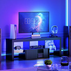 CHOEZON LED TV Stand for 60 inch TVs, Media Entertainment Center, White