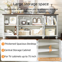 RWYHG Farmhouse TV Stand for 60 in TV, Entertainment Center for Living Room