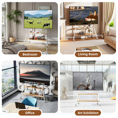 BEISHI Mobile TV Stand on Wheels for 32-75 Inch TVs