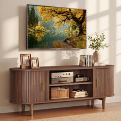 VASAGLE 58 Inch TV Stand, Mid Century Entertainment Center with Storage