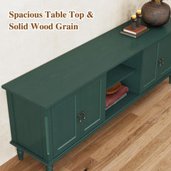 ARTPOWER 67" Vintage TV Stand with Storage for TVs Up to 75 Inches, Green