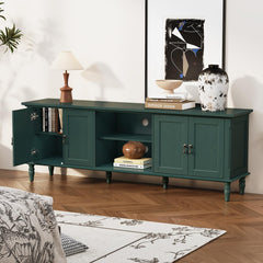 ARTPOWER 67" Vintage TV Stand with Storage for TVs Up to 75 Inches, Green